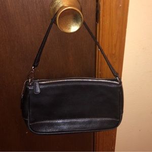 Coach Small Black Leather Hand Held Purse